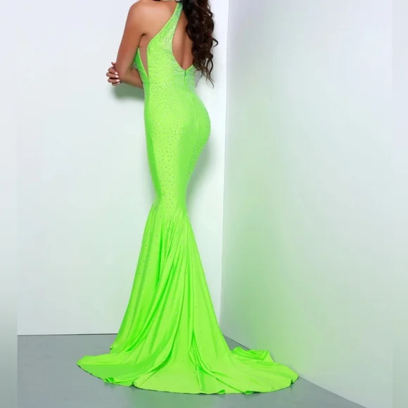 Johnathan Kayne Sky Blue Halter Mermaid Prom/Pageant Dress - Picture 14 of 14